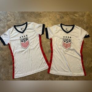 2for1 USA womans Soccer Jersey White and Navy
